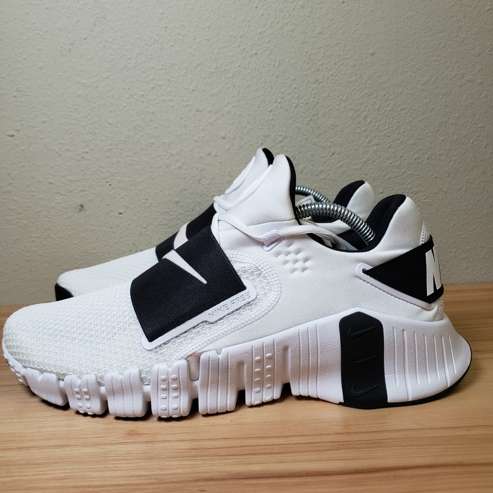 Nike Free Metcon 4 Training Sneaker White Black Lifting Gym SAMPLE Men's Size 10